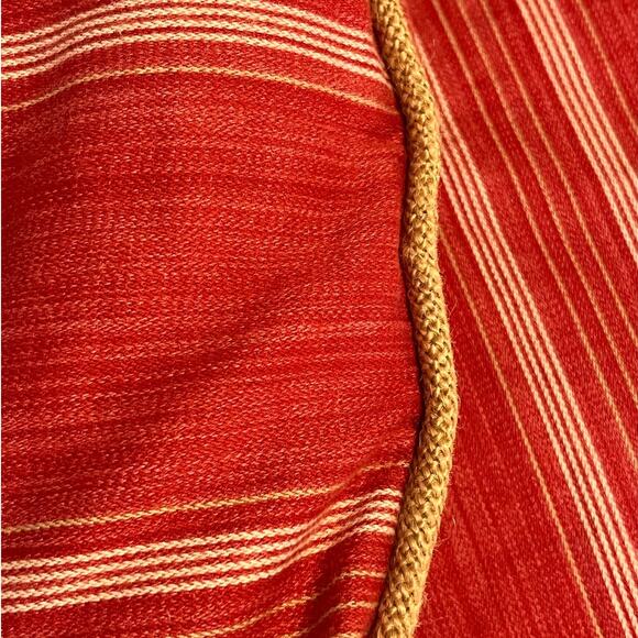 Ralph Lauren San Luca Red Stripe Seychelles Comforter KING Size Burlap Trim - Picture 4 of 12